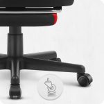 Ігрове крісло CABRO C502 FABRIC чорно-червоний динамічний стиль та комфорт для геймерів - Зображення 6