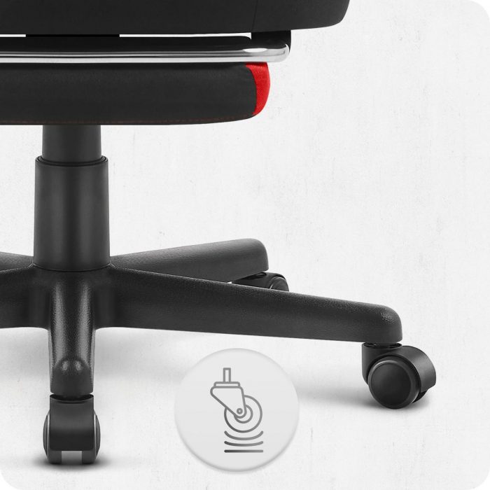 Ігрове крісло CABRO C502 FABRIC чорно-червоний динамічний стиль та комфорт для геймерів - Зображення 6