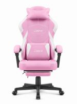 Геймерське крісло Cabro C502 Тканина Рожево-біле стиль та комфорт для геймерів - Зображення 2