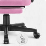 Геймерське крісло Cabro C502 Тканина Рожево-біле стиль та комфорт для геймерів - Зображення 6