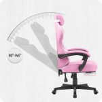 Геймерське крісло Cabro C502 Тканина Рожево-біле стиль та комфорт для геймерів - Зображення 9