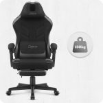 Ігрове крісло CABRO C504 FABRIC чорно-сіра тканина стильний дизайн та комфорт - Зображення 8