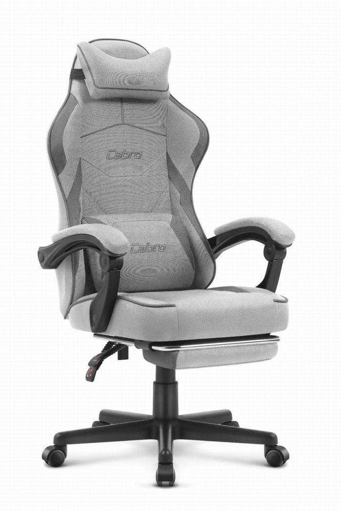 Ігрове крісло Cabro C502 fabric Колір: сіро-чорний комфорт та стиль для геймерів - Зображення 1