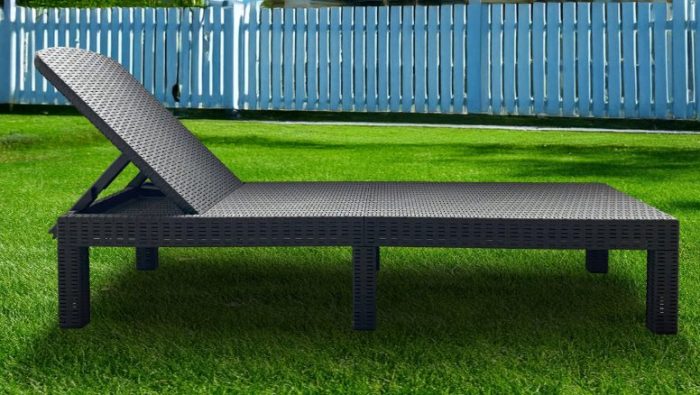 Шезлонг пластиковий чорний GOTEL Premium L65- Вишуканий комфорт для вашого відпочинку - Зображення 3