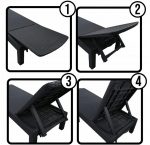 Шезлонг пластиковий чорний GOTEL Premium L65- Вишуканий комфорт для вашого відпочинку - Зображення 4