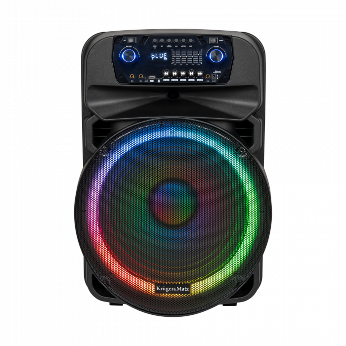 Портативна аудіосистема динамік з 2 мікрофонами Krüger&Matz 60 Вт - Зображення 3