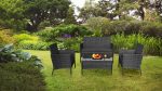 Комплект садових меблів TEESA ROSE чорний TSA9008 - Зображення 5