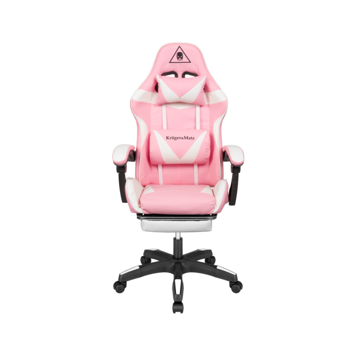 Ігрове Геймерське Крісло Kruger&Matz GX-150 біло-рожевий KM0790-P - Зображення 2