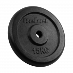 Кількість завантажень в наборі: 2  Вага тарілки: 10 кг  Вага набору: 20 кг  Діаметр отвору: 31 мм  Діаметр пластини: 270 мм  Товщина плити: 33 мм  Матеріал: чавун - Зображення 2