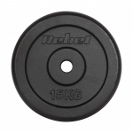 Кількість завантажень в наборі: 2  Вага тарілки: 10 кг  Вага набору: 20 кг  Діаметр отвору: 31 мм  Діаметр пластини: 270 мм  Товщина плити: 33 мм  Матеріал: чавун - Зображення 3