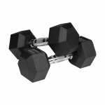 Гантелі чавунні прогумовані HEX ​​2х9 кг Rebel Active RBA-2325-09 - Зображення 2