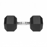 Гантель чавунна прогумована HEX 22.5 кг Rebel Active RBA-2325-22.5 - Зображення 2