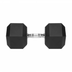 Гантель чавунна прогумована HEX 40 кг Rebel Active RBA-2325-40 - Зображення 2