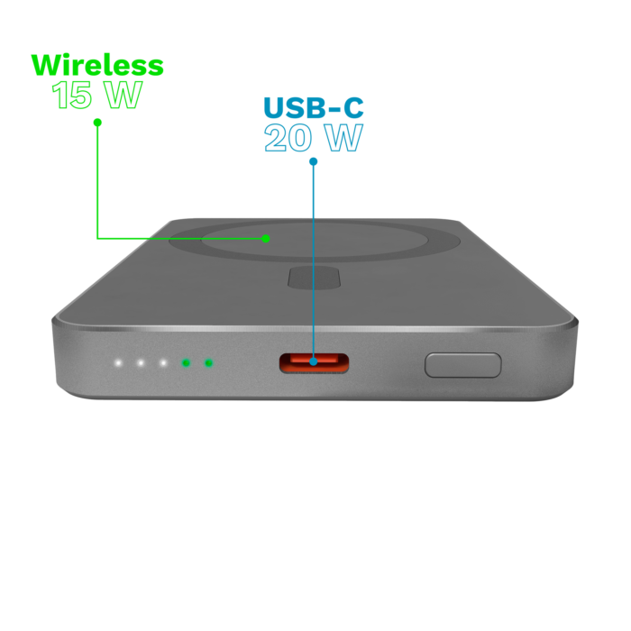 Індукційний Повербанк Powerbank Kruger&Matz 5000 mAh Mag Safe - Зображення 5