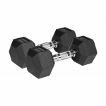 Гантелі чавунні прогумовані HEX ​​2х9 кг Rebel Active RBA-2325-09