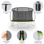 Батут з внутрішньою сіткою Sider 374 см  12FT(365-374 см) - Зображення 2
