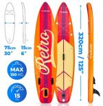 SUP дошка RETRO 320 CM стійка міцна надувна з насосом Thunder - Зображення 2