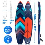 SUP дошка STRIPES 320 CM Thunder для плавання/ Надувний міцний рюкзак - Зображення 2