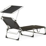 Шезлонг металевий чорний Outtec О-42045 для відпочинку на природі та в саду - Зображення 2