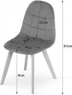 MUFART ALFA  3758 стілець оксамитовий темно-синій - Зображення 2