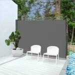 Тент LUARO 180 х 400 см тканина MARKIZA Ikonka Бічний тент для Тераси Темно-сірий - Зображення 8