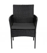 Комплект садових меблів Gordon з ротангу Чорний - Зображення 7