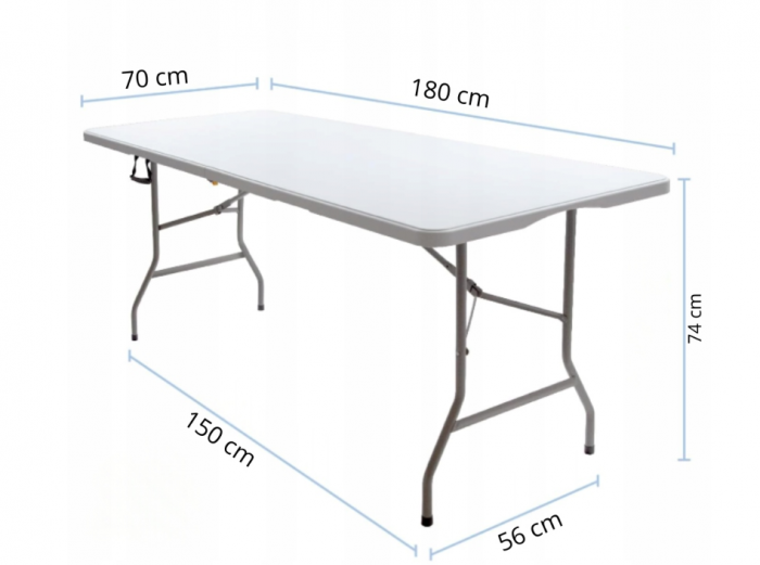 Туристичний стіл Go Garden BZ180V 180×70 см білий - Зображення 2