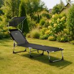 Шезлонг металевий чорний Outtec О-42330 надійність і комфорт у чорному дизайні - Зображення 6