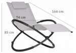 Шезлонг сірий алюмінієвий Nuforma 04K KJL01AOSZ - Зображення 9