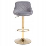 Барне крісло XENA01-GR-GL сірий оксамит на золотій основі - Зображення 2