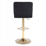 Барний стілець RAFA03-BL-GL чорний оксамит на золотій ніжці - Зображення 5