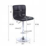 Барний стілець RAFA03-BL-GL чорний оксамит на золотій ніжці - Зображення 6