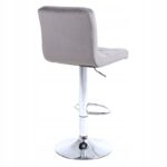 Барний стілець RAFA03-GR-CH сірий оксамит, хромована основа - Зображення 4