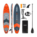 Надувна SUP-дошка Rebel RBA-4500-OR для плавання, комплект весл дроп-стібк 350 см