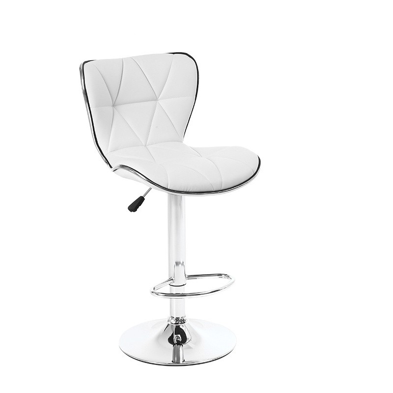 hoker-krzeslo-barowe-luna-biala-skora-pu-podstawa-chrom-luna-wh-ch Барне крісло LUNA-WH-CH біла екошкіра на хромованій основі - Зображення 1
