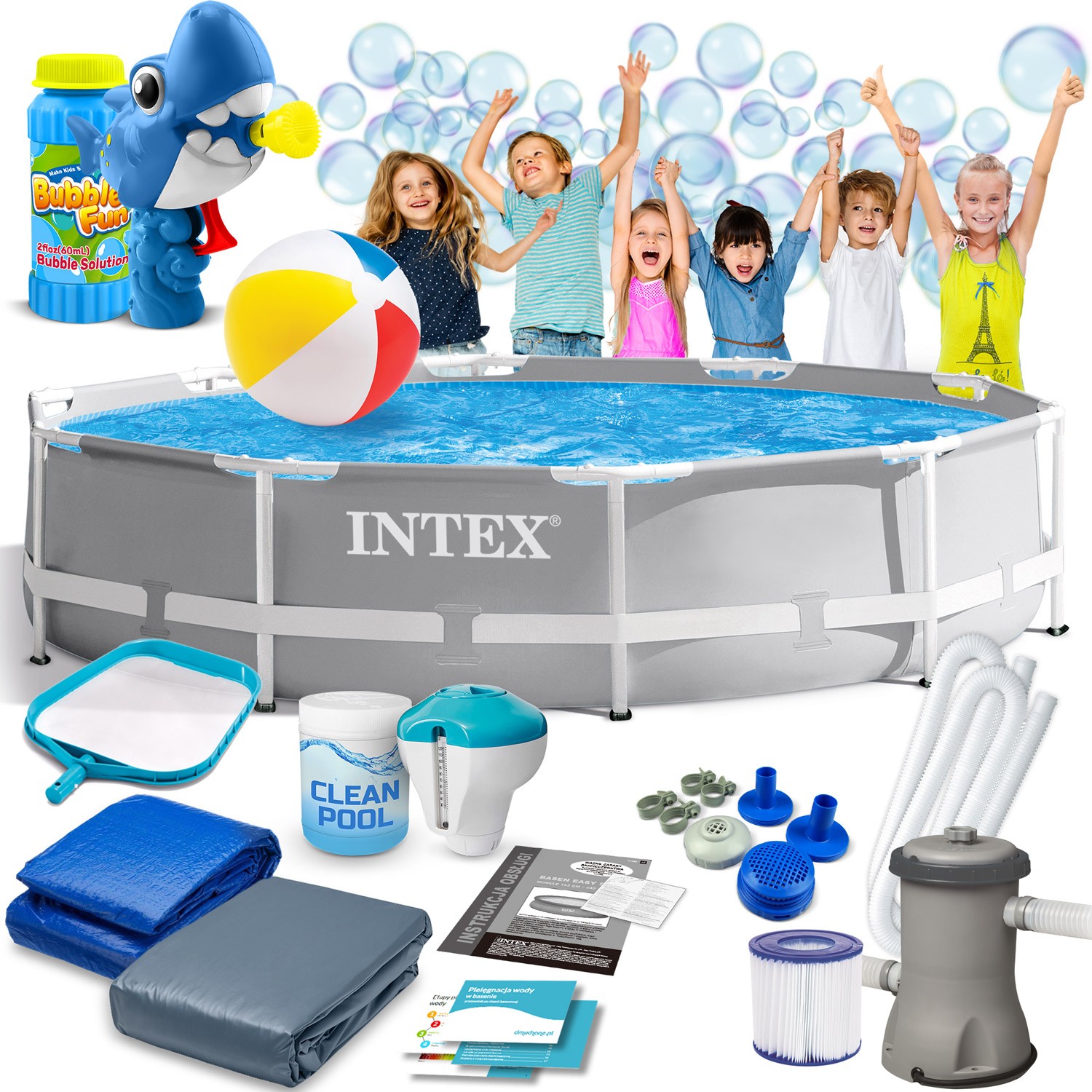 product_image_413911_363348 Басейн каркасний 15в1 INTEX 26702, 305 х 76 см + машина для створення бульбашок - Зображення 1