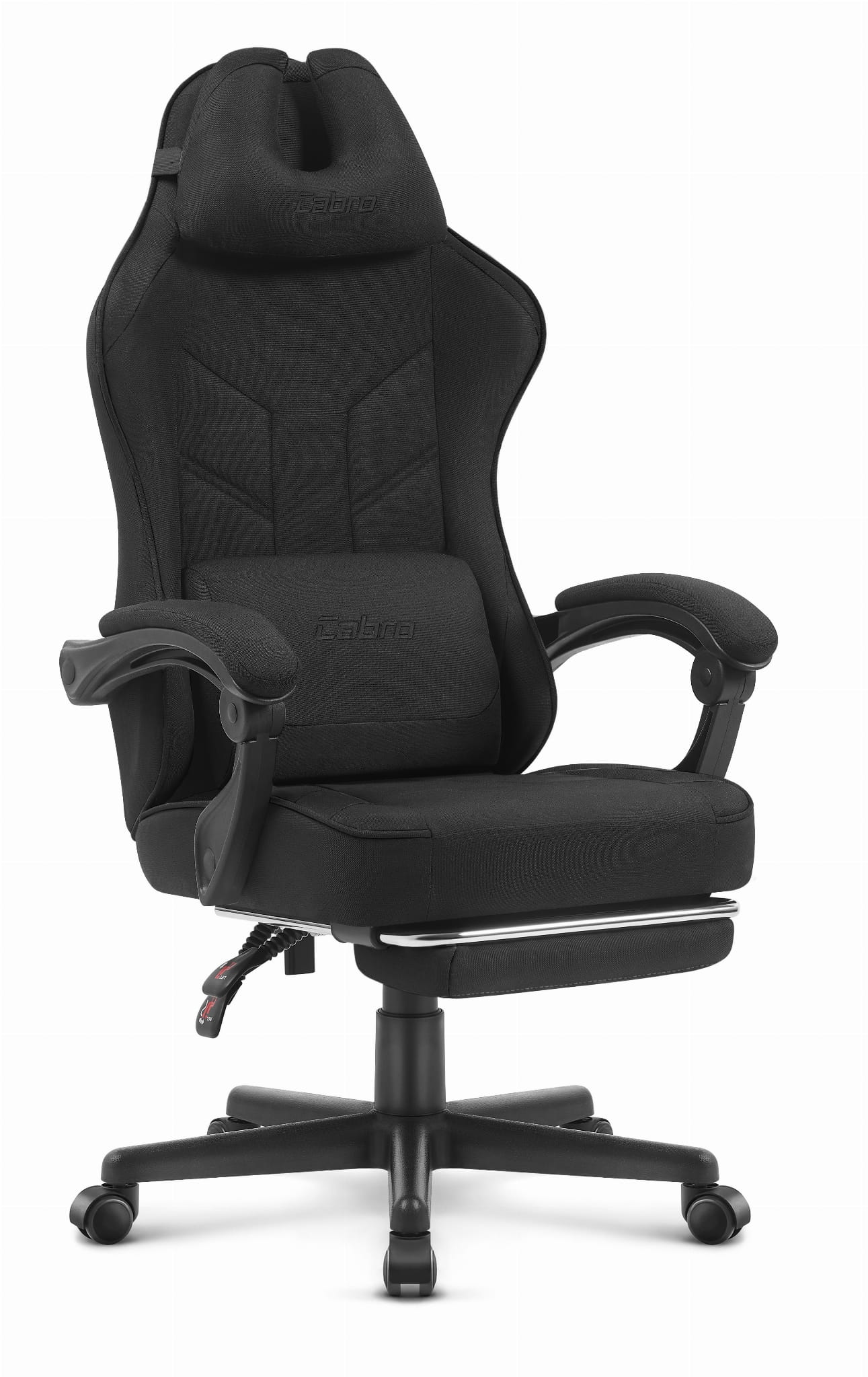 02 Ігрове крісло Cabro C504 чорне-тканина - Зображення 1