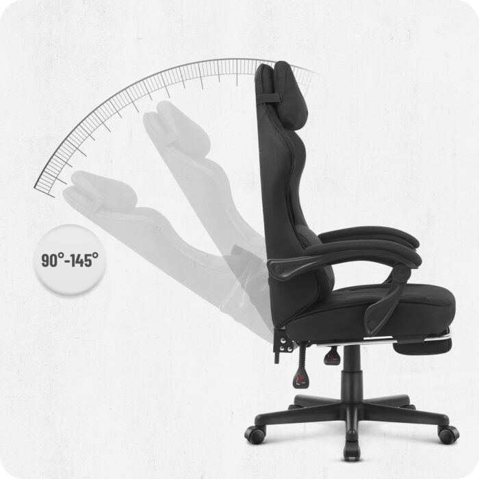 Ігрове крісло Cabro C504 чорне-тканина - Зображення 9