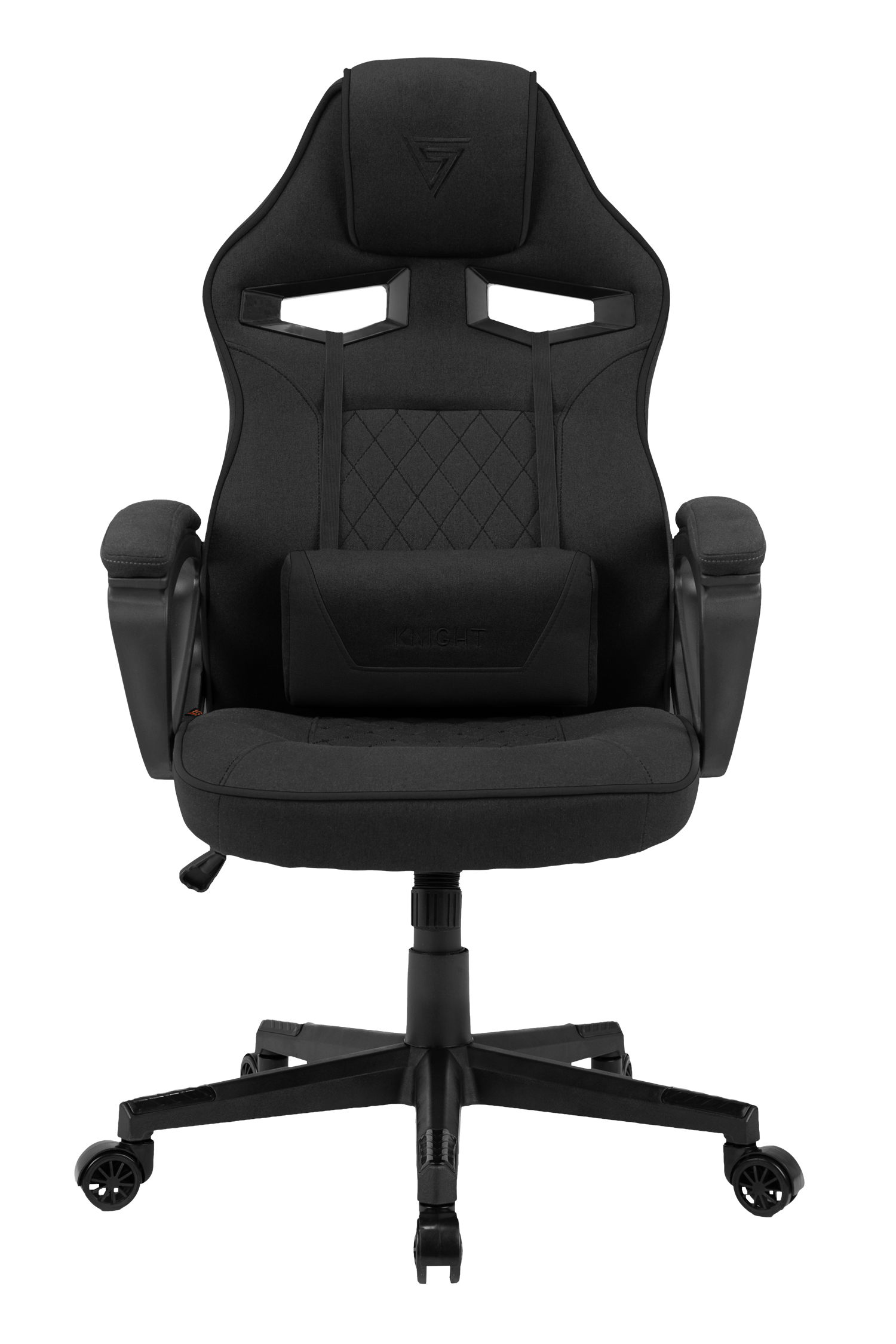 121A5808-r Ігрове крісло Sense7 Knight, чорна тканина - Зображення 1
