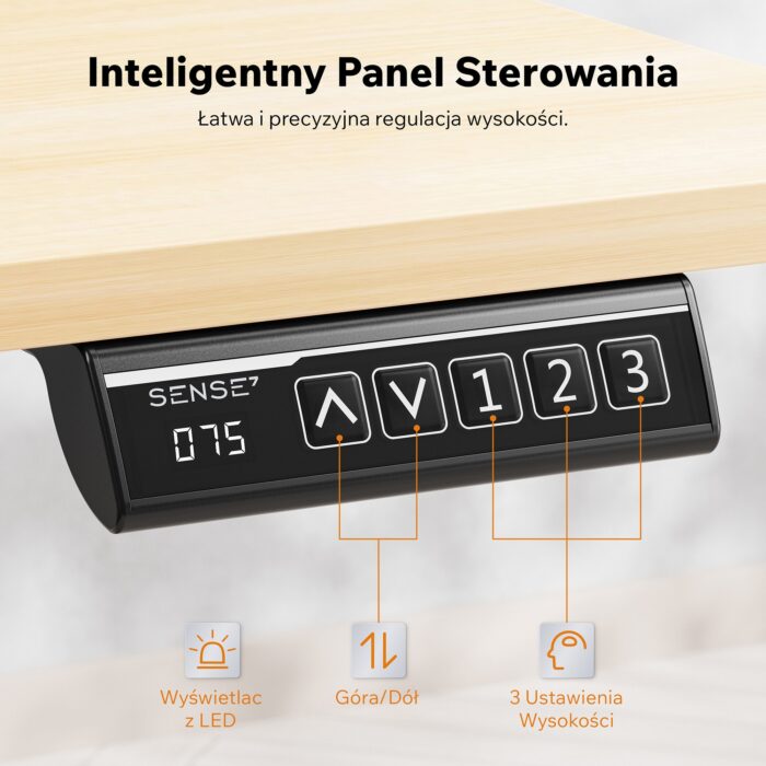 Геймерський стіл SENSE7 Nojo LIGHT 140 см x 70 см ( White , pine) - Зображення 6