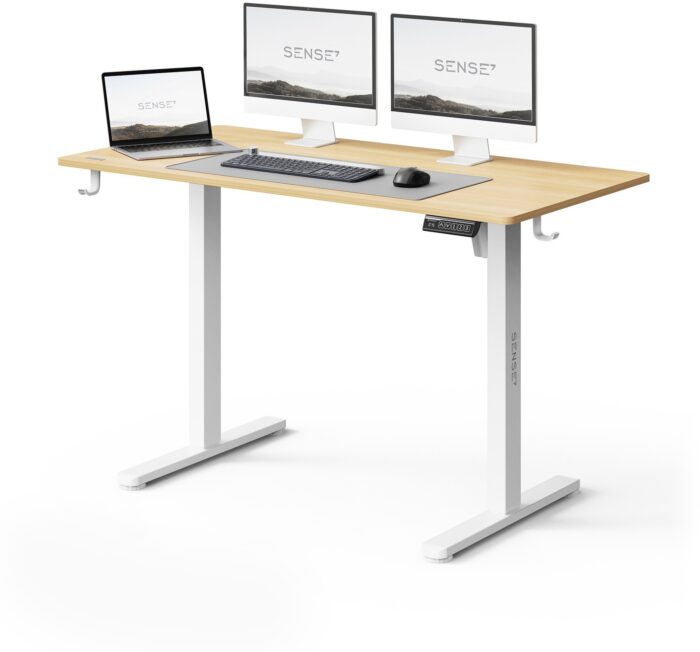 Геймерський стіл SENSE7 Nojo LIGHT 120 см x 60 см ( White , pine) - Зображення 1