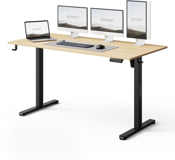 Геймерський стіл SENSE7 Nojo LIGHT 140 см x 70 см ( Black , pine) - Зображення 1