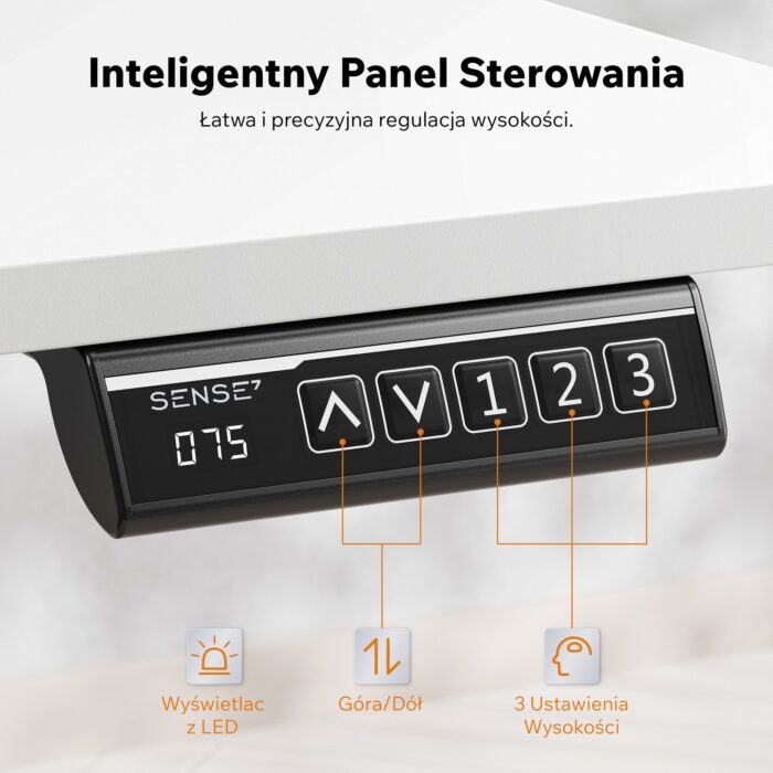 Геймерський стіл SENSE7 Nojo LIGHT 140 см x 70 см ( White ) - Зображення 4