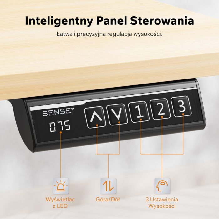 Геймерський стіл SENSE7 Nojo LIGHT 120 см x 60 см ( Black , pine) - Зображення 5