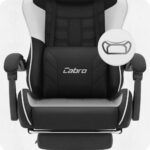 Ігрове крісло Cabro C501 Чорно-біле тканина - Зображення 7