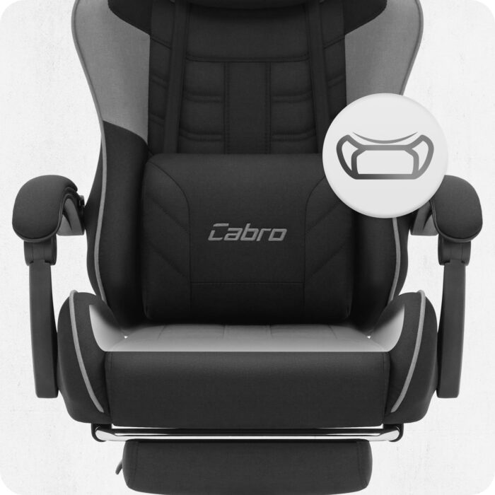 Ігрове крісло Cabro C501 Чорно-сіре тканина - Зображення 6