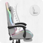 Ігрове крісло Cabro C501 світлодіодне сіре-тканина - Зображення 6
