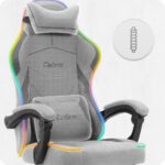 Ігрове крісло Cabro C502 світлодіодне сіре -тканина - Зображення 6