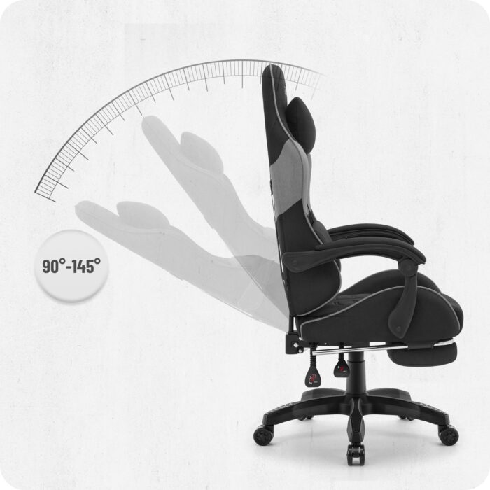 Ігрове крісло Cabro C501 Чорно-сіре тканина - Зображення 7