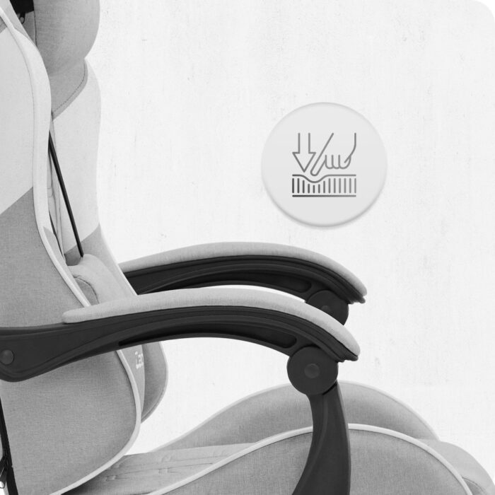 Ігрове крісло Cabro C501 сіро-біле тканина - Зображення 10